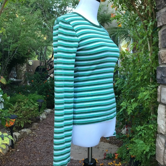 HOLLISTER CO. Green Striped long sleeve Shirt - Picture 3 of 6